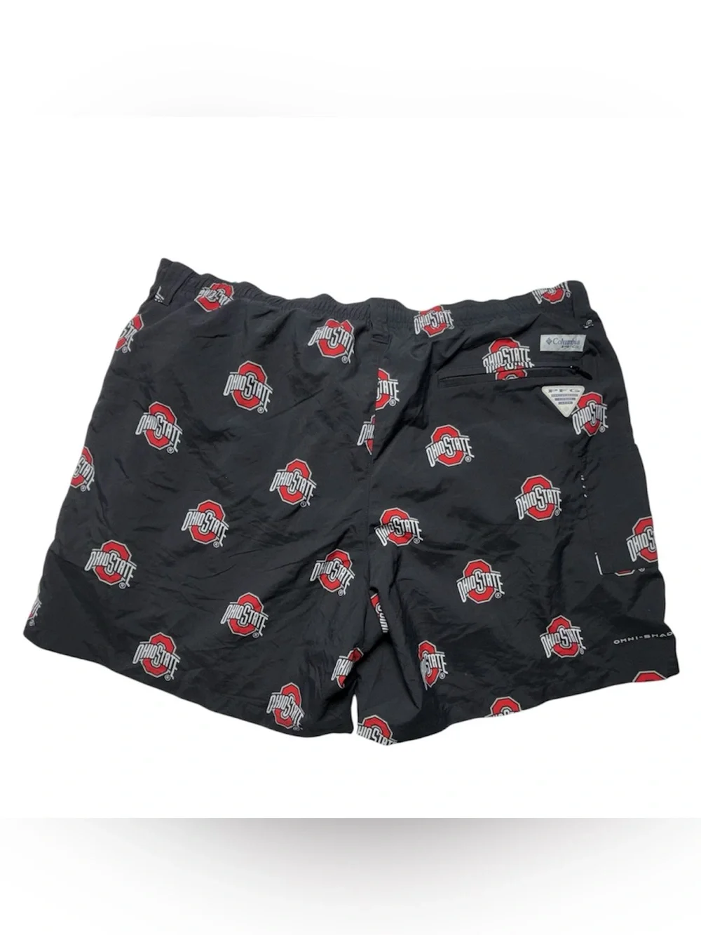 NWT Ohio State Buckeyes Columbia PFG Black Swimming Trunks Shorts Mens XL